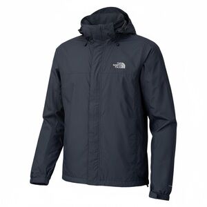 The North Face Men's Black Rain Jacket Medium Good Condition Dark Navy